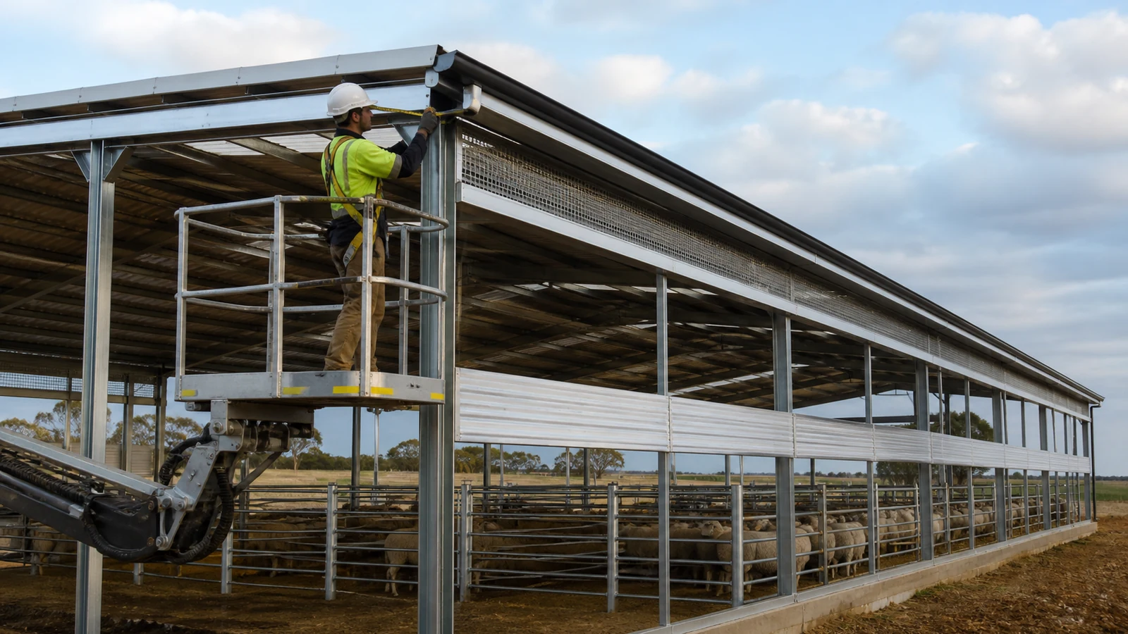 Installer checks effective eaves inlet and weathered ridge outlet details.